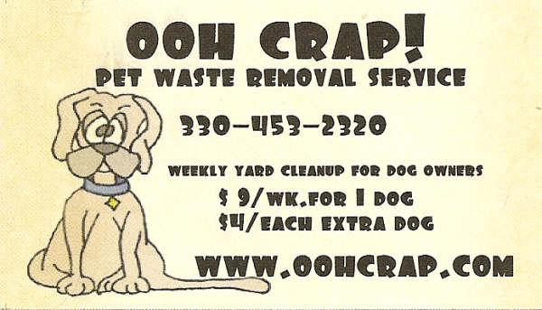 OOH CRAP!  Pet Waste Removal Service